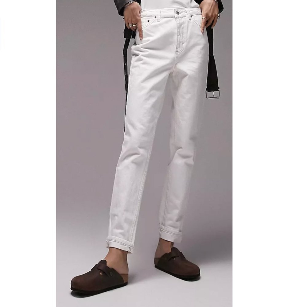 Topshop Mom jean in off white